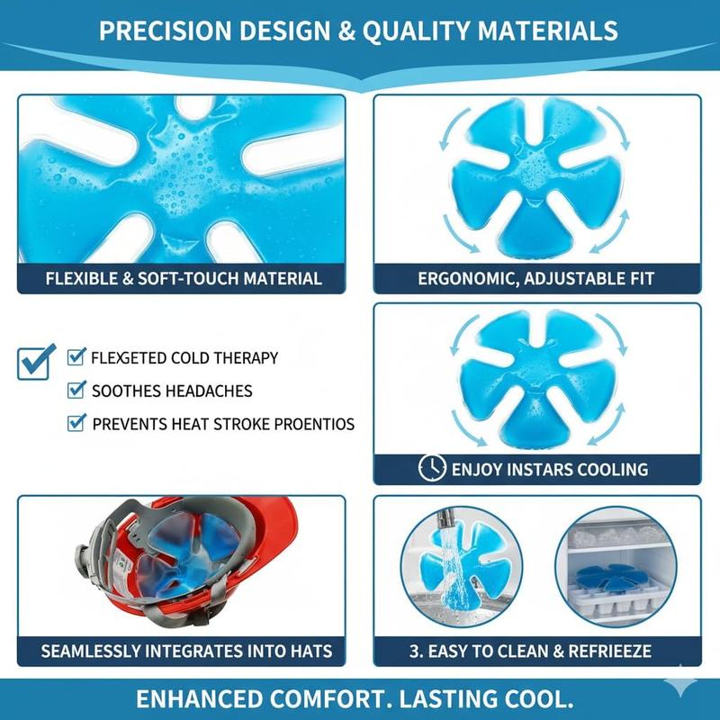Ice Compress Cooling Pads for Hats
