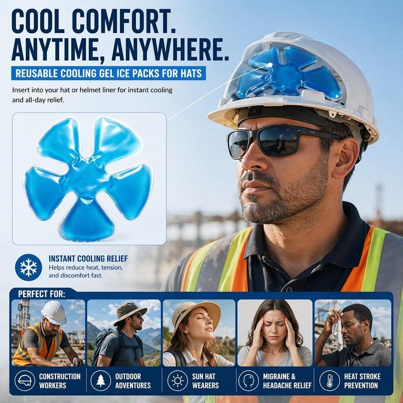 Ice Compress Cooling Pads for Hats