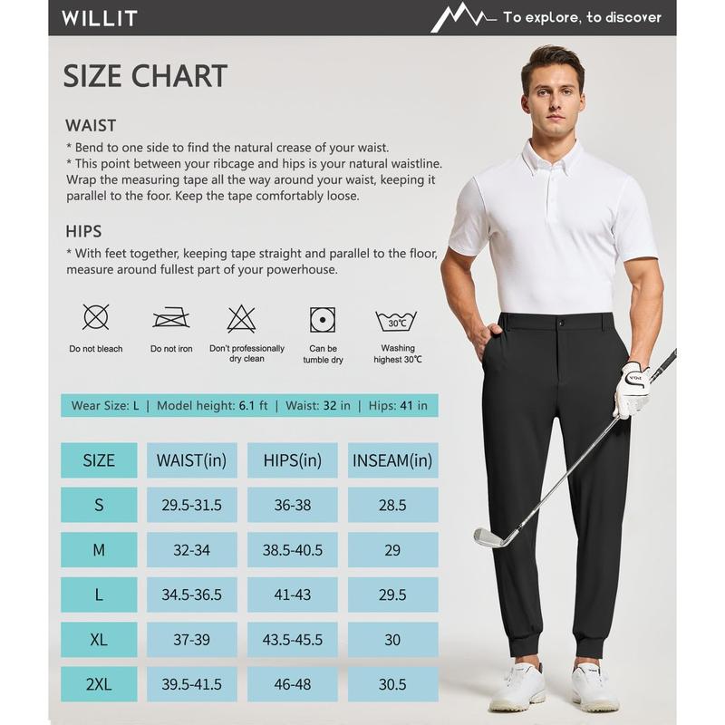 AMENI™ Men's Golf Joggers Pants Stretch Slim Fit